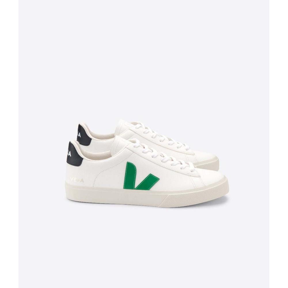 Veja CAMPO CHROMEFREE Low Tops Sneakers Női White/Green | HU 596GSO